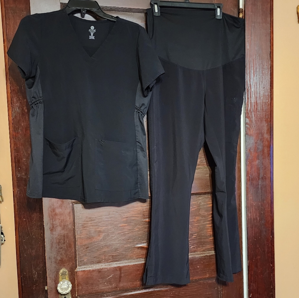 Black Maternity Scrubs Small